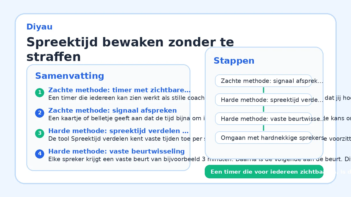 Spreektijd bewaken zonder te straffen