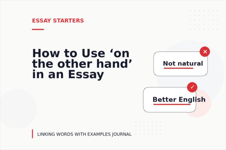 How to Use ‘on the other hand’ in an Essay How to Use ‘on the other hand’ in an Essay