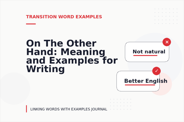 On The Other Hand: Meaning and Examples for Writing On The Other Hand: Meaning and Examples for Writing