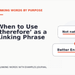 When to Use ‘therefore’ as a Linking Phrase