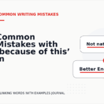 Common Mistakes with ‘because of this’ in Academic Writing